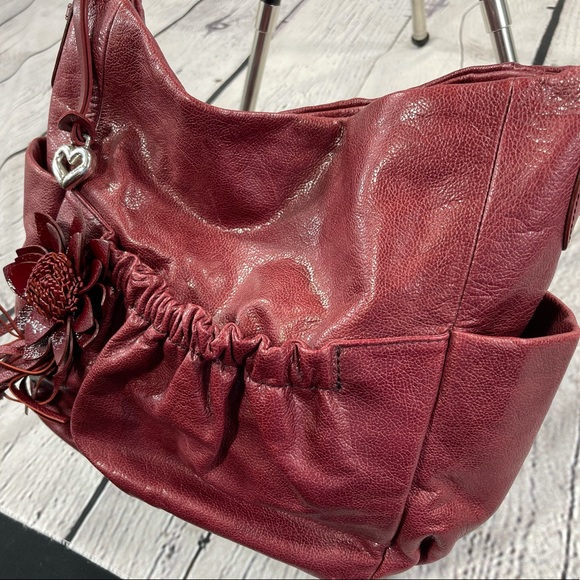 Brighton Red Leather Hobo Bag - Picture 2 of 10
